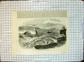 Original Old Antique Print Ottawa Proposed Capital Canada Bridge Over River