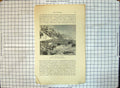 Antique Old Print Chilean Andes Casucha Del Portillo Sur La Cumbre G Vuillier