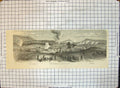 Old Antique Print Battle Fishers Hill Gorges Shenandoah Rebel Lines 1864 19th