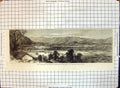 Old Print Chattanooga Federal Positions From Centre Civil War Lines 1863 19th