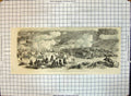 Original Old Antique Print Battle Cinq Jours Combat Swampbridge