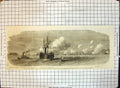 Old Print War America Attack Civil Wars Roanoke Island Federal Gun Boats