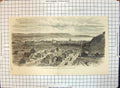 Original Old Antique Print Town Quebec After Fire 16 October M Francis Webb