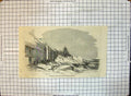 Original Old Antique Print Breaking Up Ice St Lawrence Montreal Street 1859
