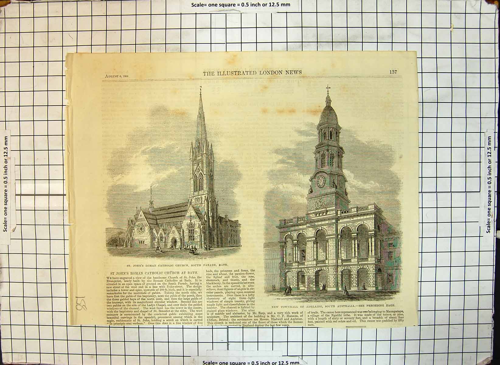 Old Townhall Adelaide South Australia St Johns R Catholic Church Bath