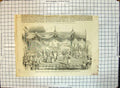 Original Old Antique Print Reception Maharaja Travancore Letter Queen Victoria