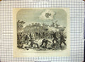Old Antique Print War America Assault Fort Wagner Charleston Harbour 1863 19th