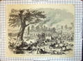 Old Antique Print War America Massacres By Troops Secessionists Missouri 18th