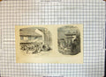 Original Old Antique Print March Meeting Men Peking Pavilion Peking 20th