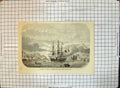 Original Old Antique Print Frigate Audacieuse Moored Bocca Tigris River Canton