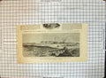Original Old Antique Print View Port Camp Tchikislar Oriental River Caspian Sea