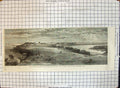 Antique Old Print View Auckland New Zealand From Lake North Shore Major Stack