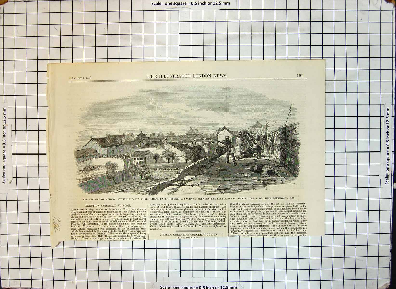 Old Capture Ningpo Storming Party Lieut Davis Death Lieut Cornewall18 19th