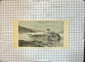 Original Old Antique Print Fort Passe Mingan On River Fou Tcheou