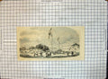 Antique Old Print Street Factories Canton Men Work Flags Flying M A Borget