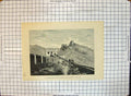 Original Old Antique Print Great Wall China Pass Nang Kao 1867 19th