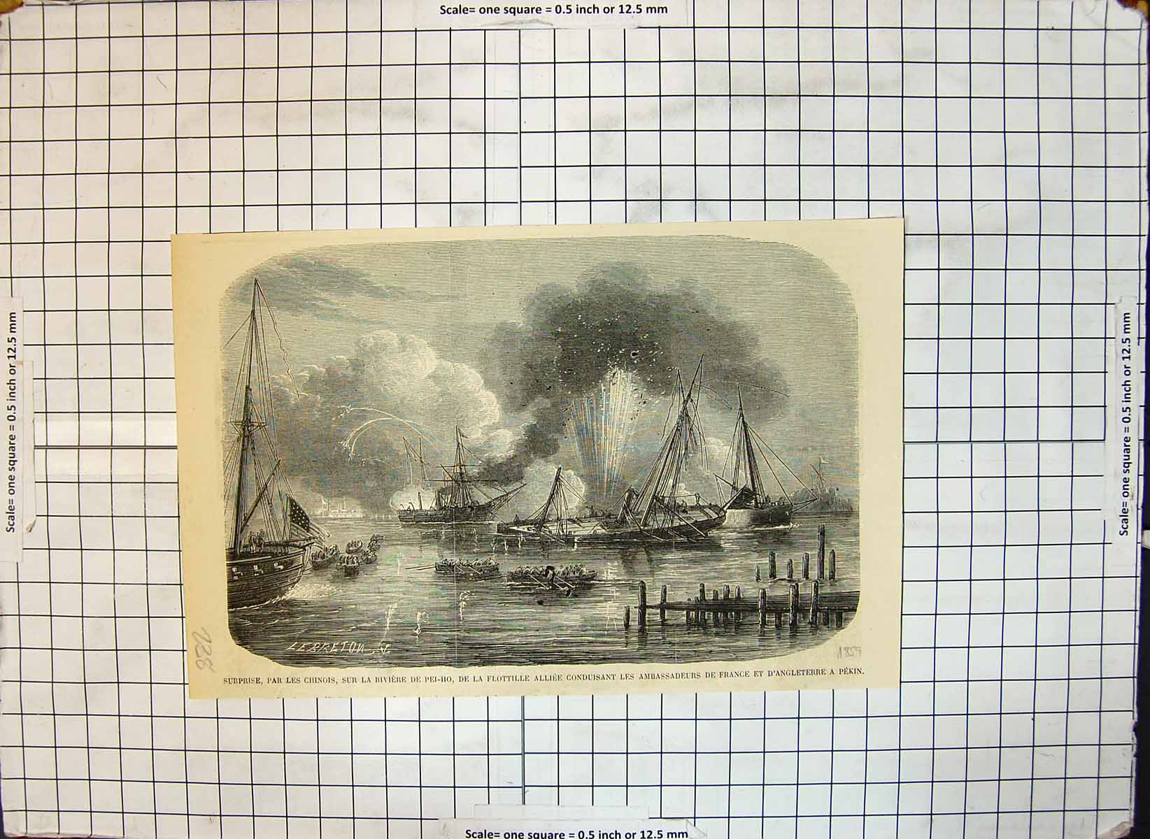 Old River Pei Ho Allied Flotilla Ambassadors France England Peking 18 19th