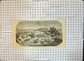 Original Old Antique Print China Fishing Small Round Boats M Marchal