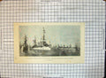 Original Old Antique Print War Between China Japan Japanese Fleet Port Horosima