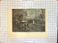 Original Old Antique Print London Metropolitan Railway Explosion Charing Cross