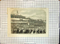 Original Old Antique Print Inauguration Monument Lord Herbert Lea Salisbury