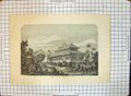 Original Old Antique Print China Pagoda Sepulcro