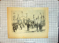 Original Old Antique Print Japan Gymnastic Display Bomber Brigade Tokio