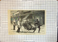 Original Old Antique Print Japanese Women Going Visit Rickshaw