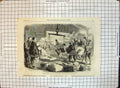Original Old Antique Print Sketches From Japan Custom House Yokuhama 1861 19th