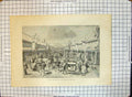 Original Old Antique Print Japan View Principal Street Yedo Traders