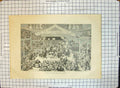 Original Old Antique Print Japan Scene Japanese Theatre Actors Stage