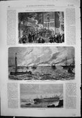 Old Print Kissingen Bismarck Liverpool Landing Stanges Fragata Brasilena
