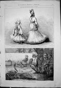 Old Print Calcutta Maharajah De Jodhpore Bombay Playing Snakes Serpientes