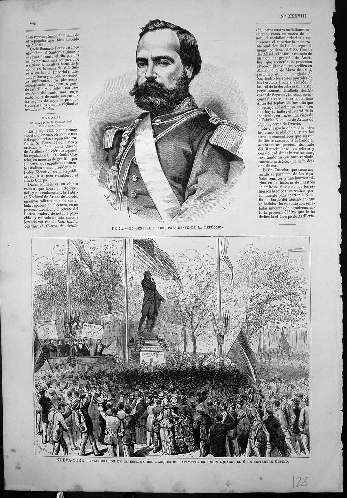 Old Peru General Prado President Republic New York Marques Lafayette