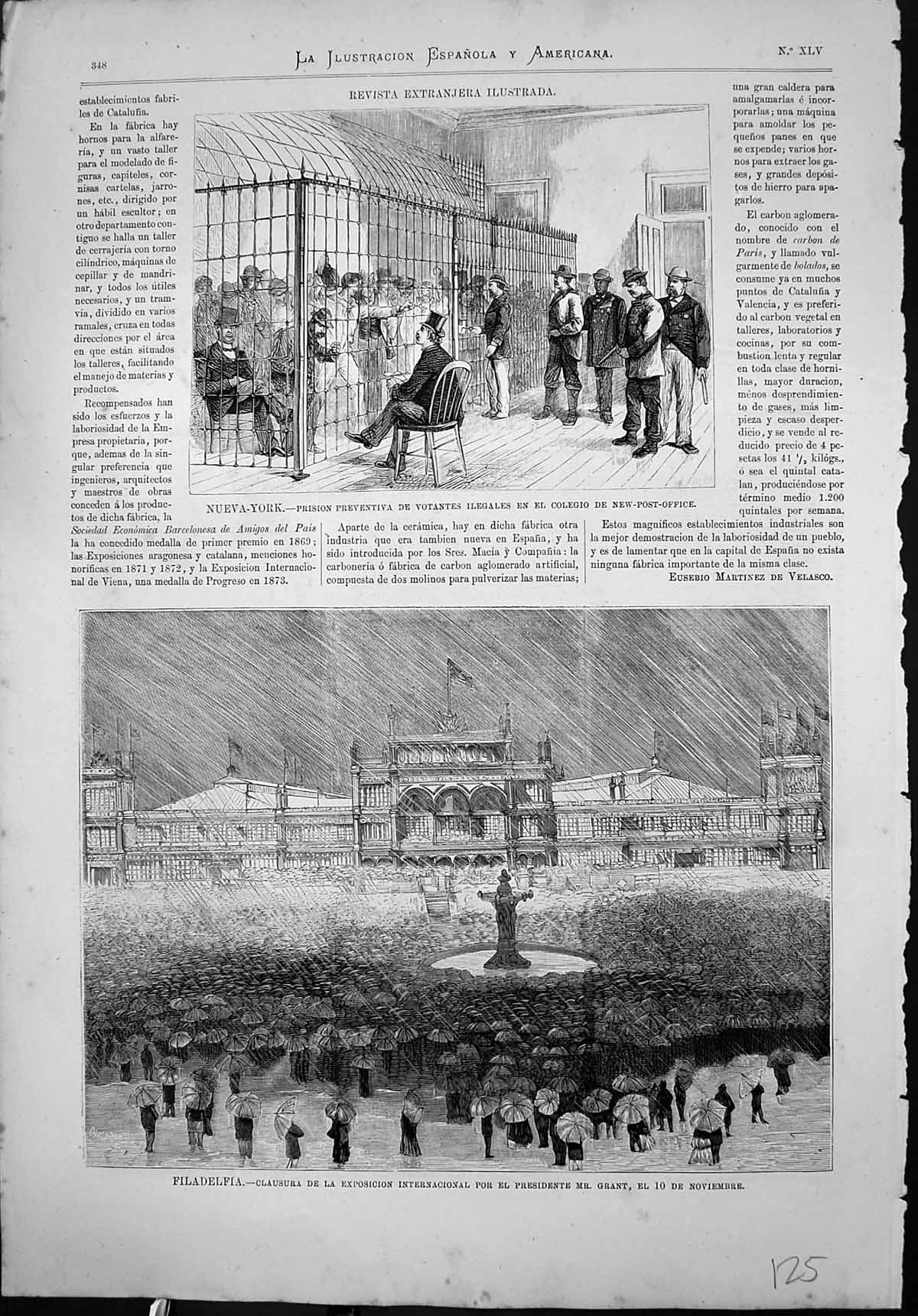 Old New York Prison Filadelfia International Exhibition President Gra