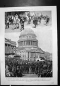 Old Print Economic Crisis North America Washington Miss Coxey Gen En Jefe