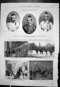 Antique Old Print Embajadores Segunda Inundations London Thames Richmond Eton