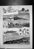 Old Print Fetes Centenary Independence United States York Town Lafayette