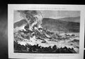 Original Old Antique Print Catastrophe Johnstown North America Destruction Fire