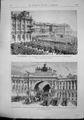 Antique Print St Petersburg Anniversary Coronation Czar Concert Czarewitch
