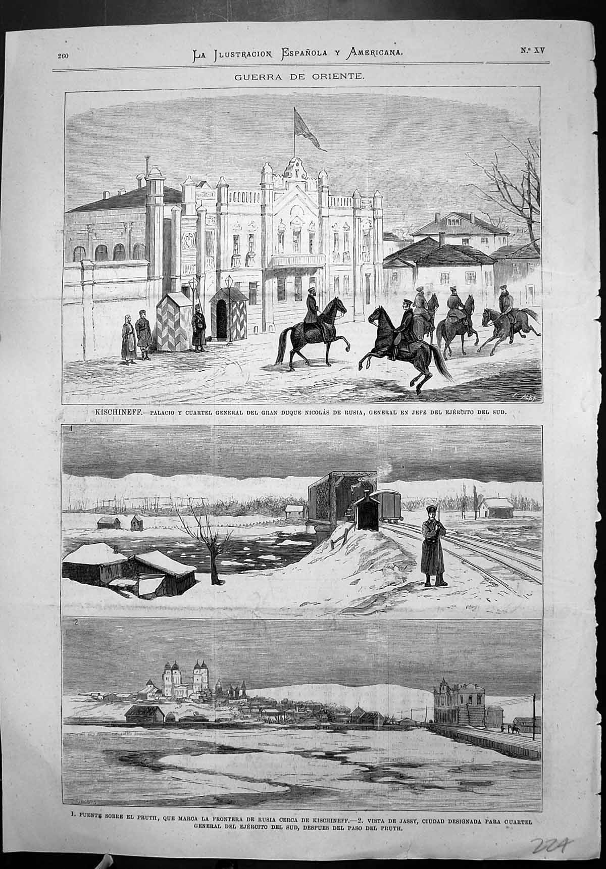 Old Kischineff Palace Duke Nicolas Russia General Jefe Ejercito Snow