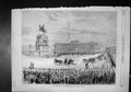 Antique Old Print St Petersburg Military Display In Honour Emperor Germany