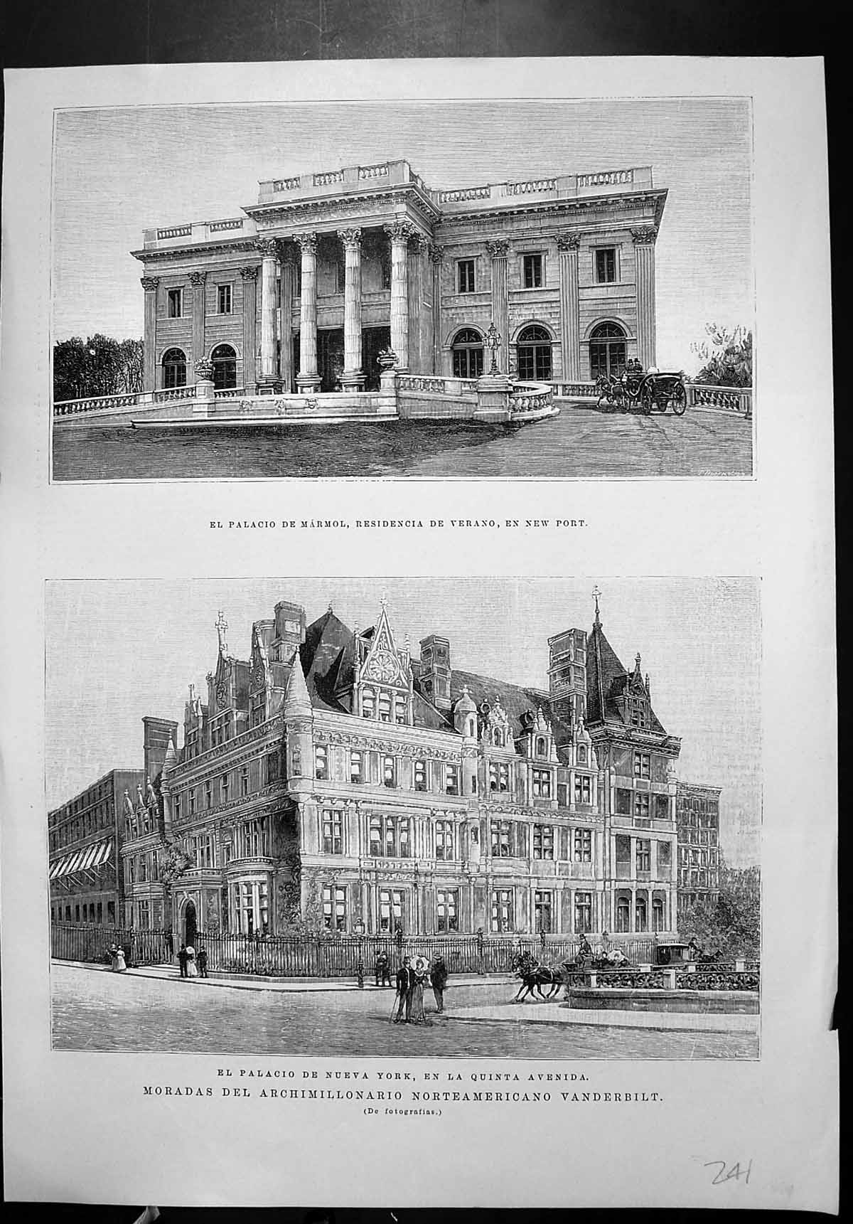 Old Print Palace New York Marmol Residence Verano Newport Palace New York