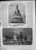 Antique Print Monument Foundation Empire Russia Illuminations St Petersburg