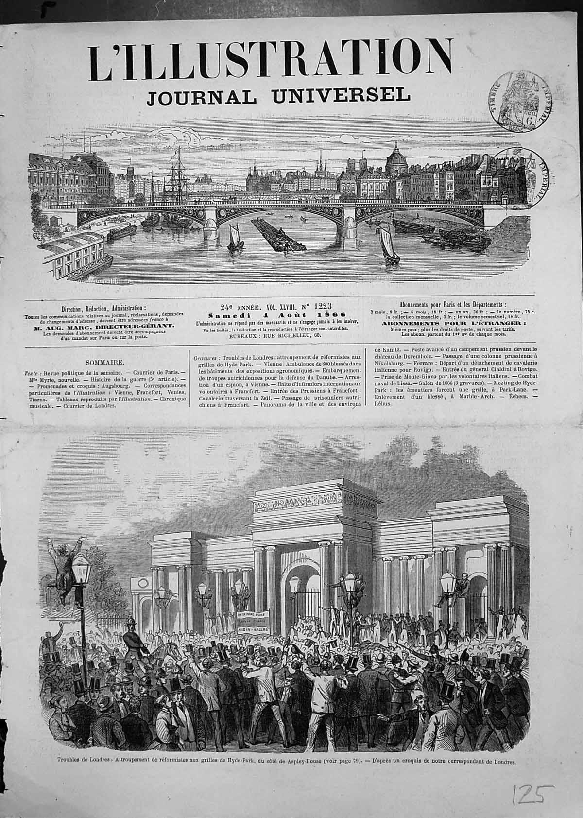 Antique Print Troubles London Group Reformists Gates Hyde Park Aspley House