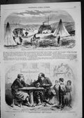 Antique Old Print Siers 1St Regiment Foreign Legion Camp White House Crimea