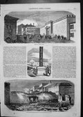 Antique Old Print Gate Arsenal Kerch Monument Barricades Kerch Turks English