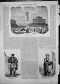 Original Old Antique Print Ukrania Merchants Selling Tea Goods Odessa