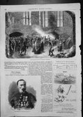 Old Antique Print Pierre Espagne Distribution Food Poor London Plan House