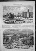 Antique Print Fort Selim Gurh Palace Delhi Chandnee Chank Main Street Delhi